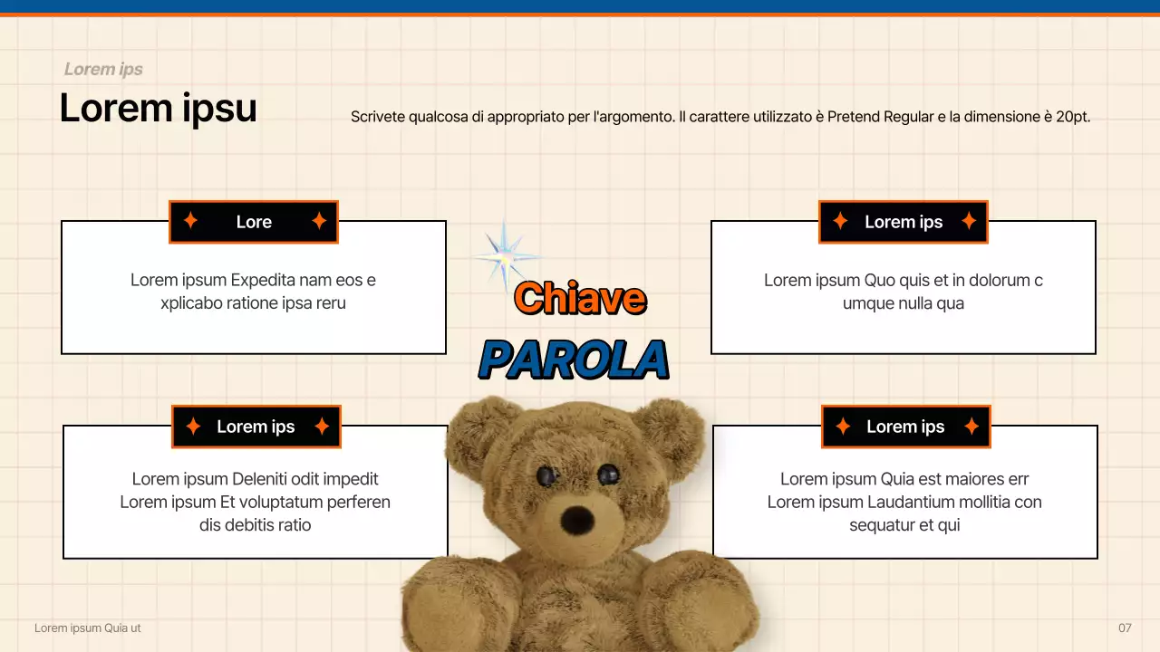 Rapporto sulle tendenze di consumo kitsch in blu e arancione