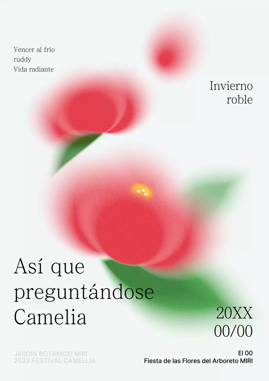 Promociona la fiesta de la camelia con un sencillo look en rojo y blanco