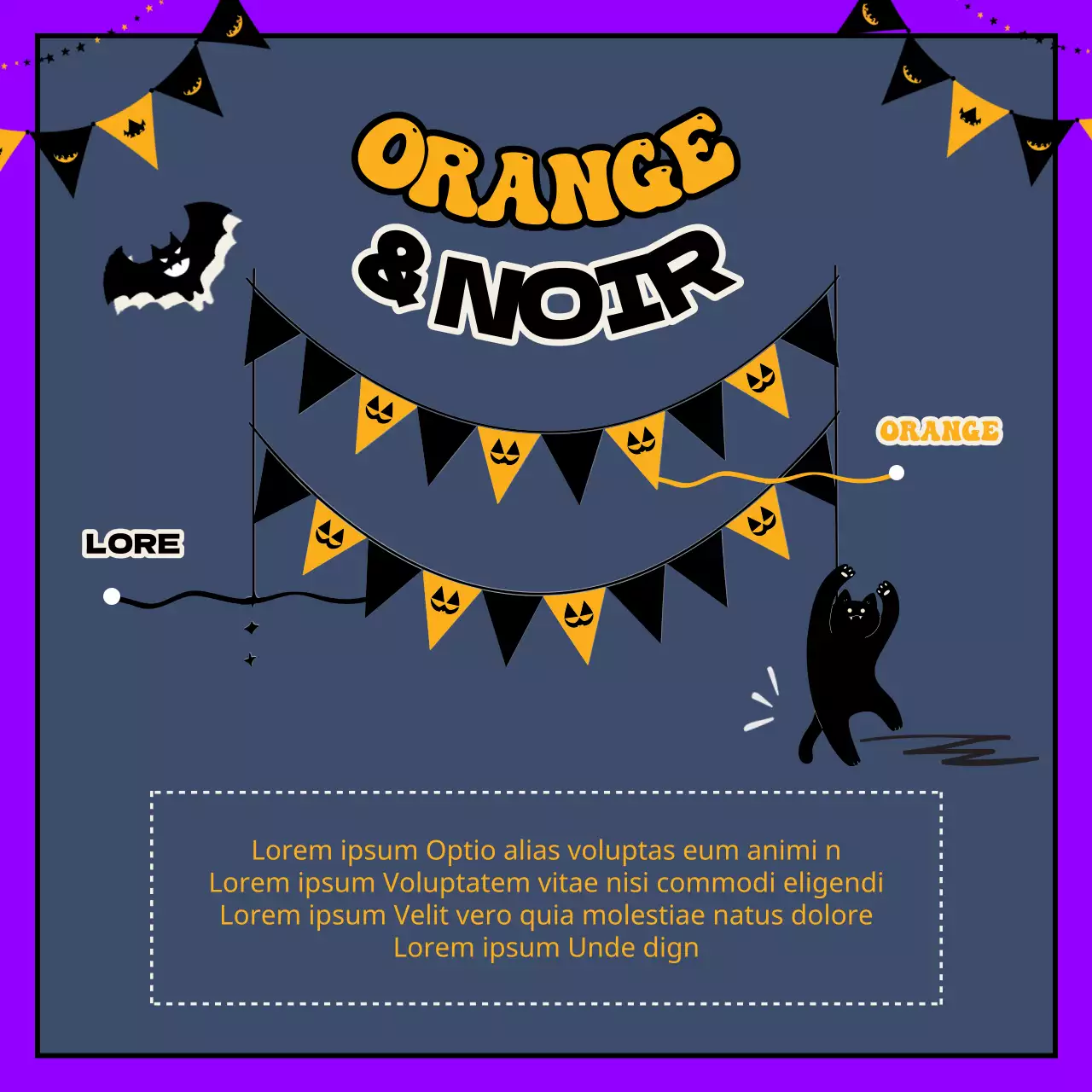 Promouvoir des idées de décoration fantastiques pour Halloween en violet et orange