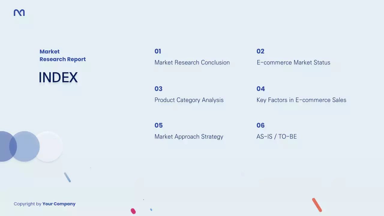 파랑과 남색의 심플한 시장조사 보고서