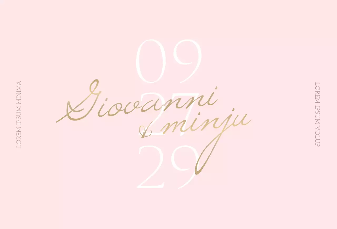 Partecipazioni di nozze semplici nei toni del rosa