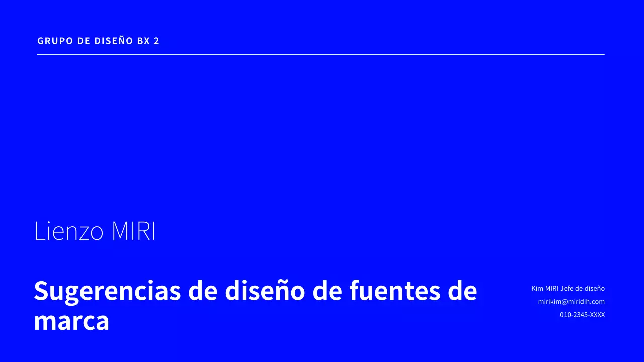 Una sencilla propuesta de diseño tipográfico de marca en azul.