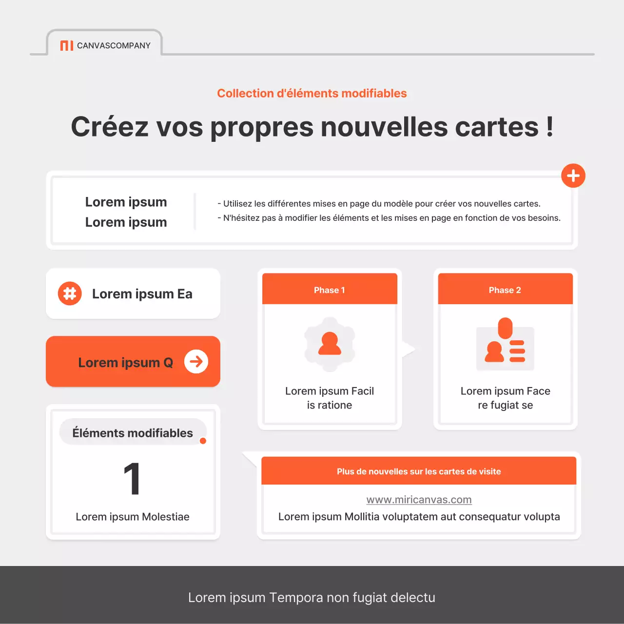 Une simple annonce d'emploi d'entreprise en rouge et gris