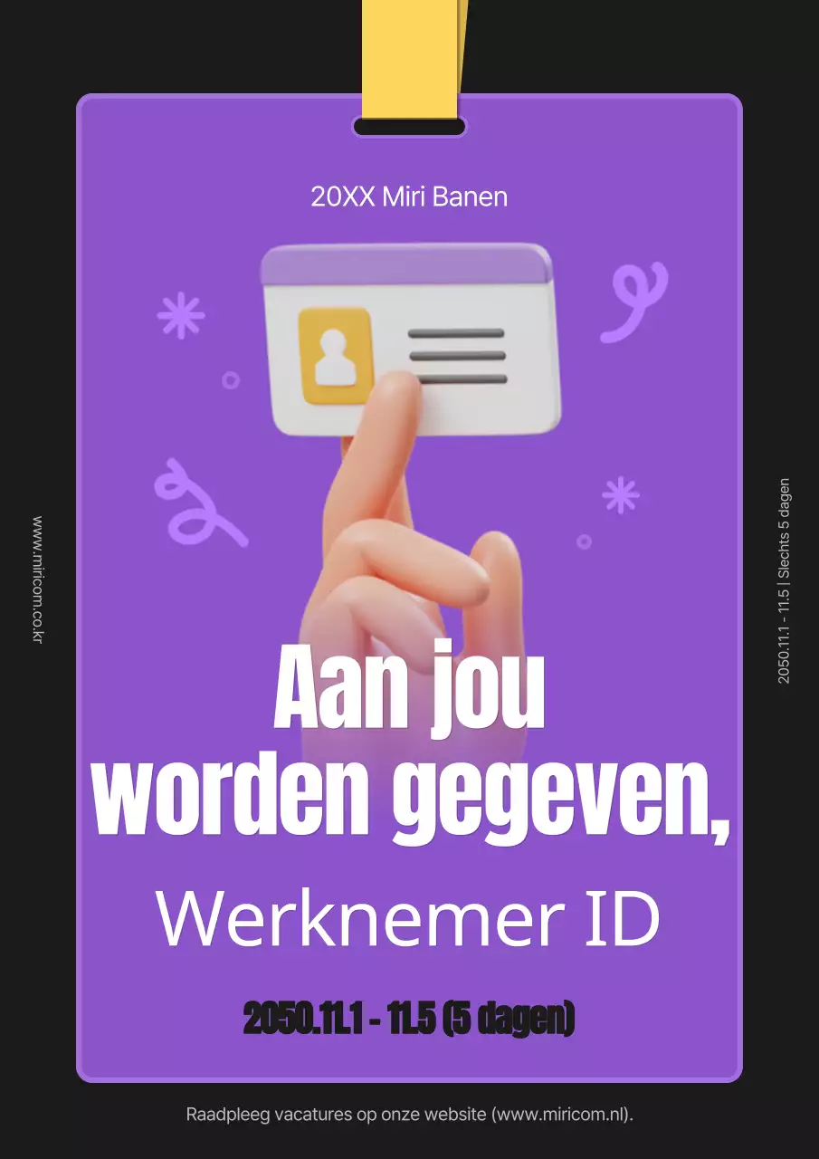 Promoot banen met een eenvoudig paars en geel kleurenschema