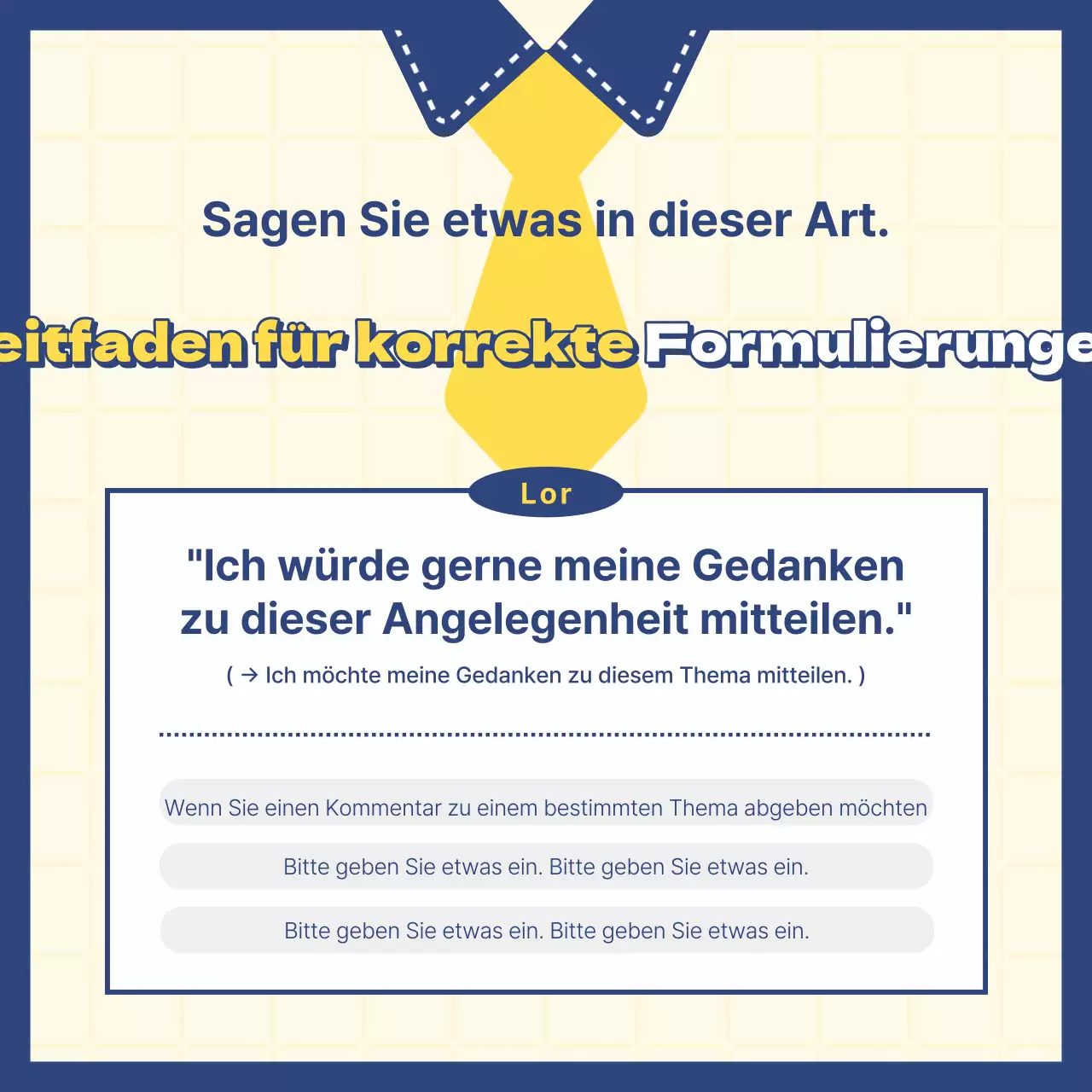  Ein kitschiger englischer Geschäftsplan mit gelbem Hintergrund