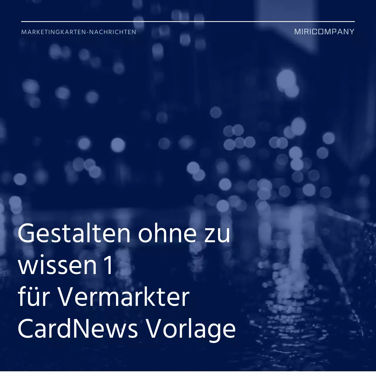 Werbung für ein einfaches Fotorahmen-Layout in Blau und Weiß