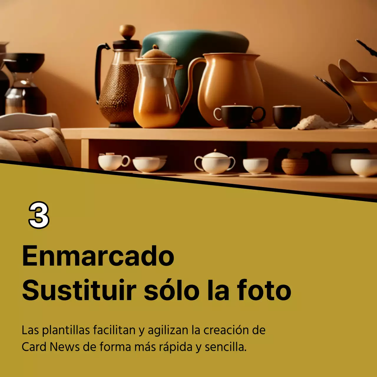 Un planificador moderno y fotográfico en color caqui