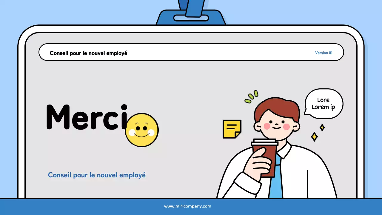Un joli jeu de formation pour les nouveaux embauchés en bleu clair et noir