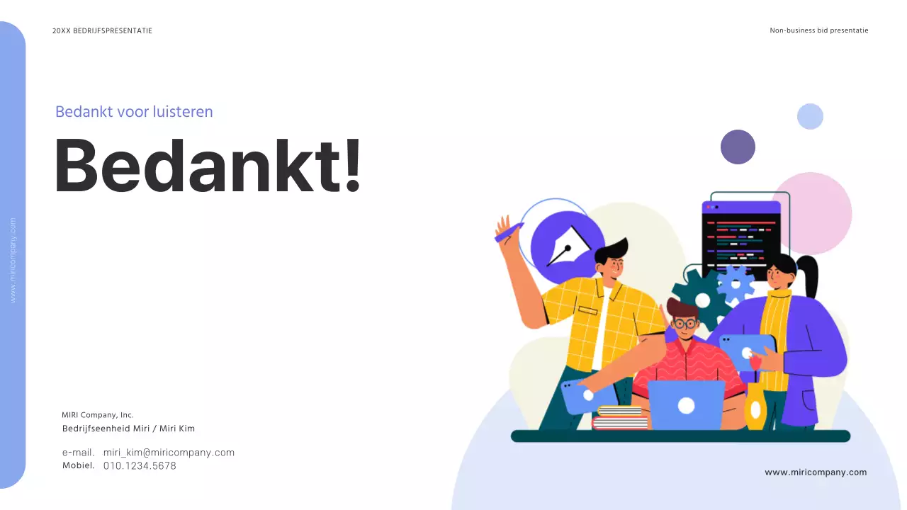 Een eenvoudig, succesvol bodvoorstel in blauw