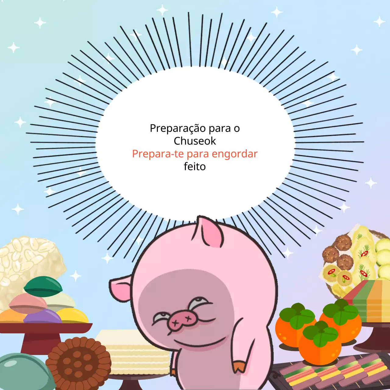 Comida festiva de Chuseok de qualidade B, com hortelã e malva @cutefoods