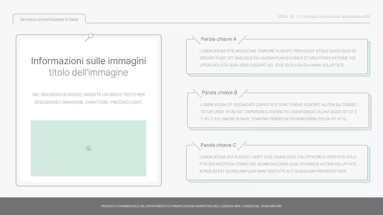 Semplice rapporto di base in azzurro e verde chiaro
