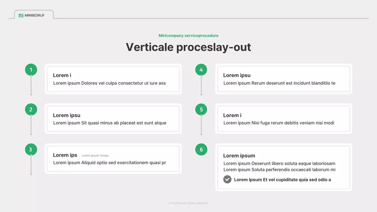 Een eenvoudig groen en grijs bedrijfsprofiel