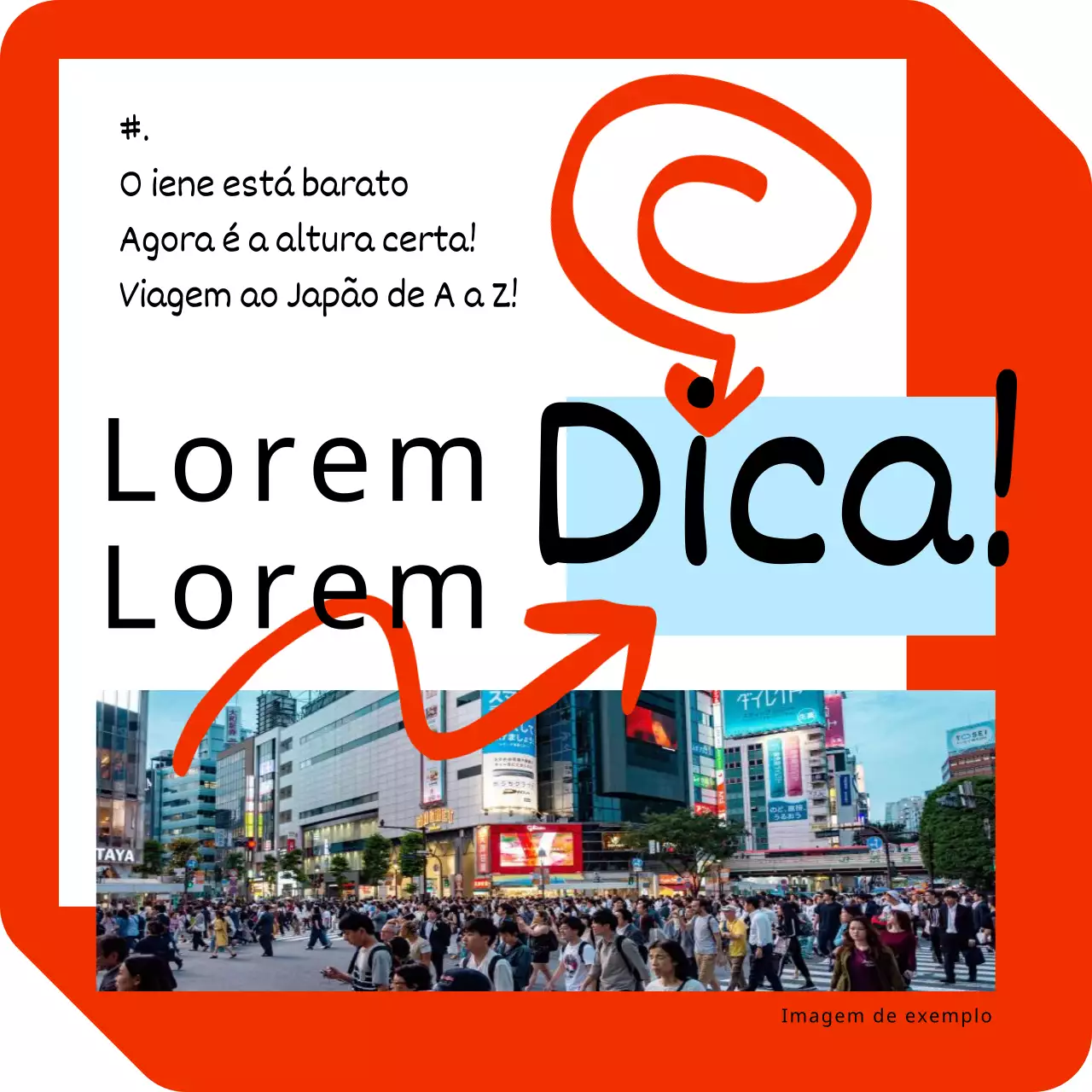 Promoção de viagens japonesa em vermelho