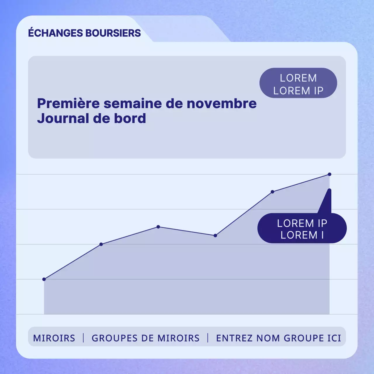 Journal de bord simple en bleu clair et bleu marine