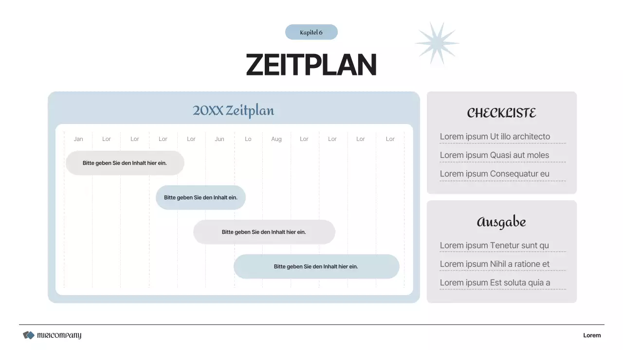 Ein einfacher Geschäftsplan in Grau und Weiß
