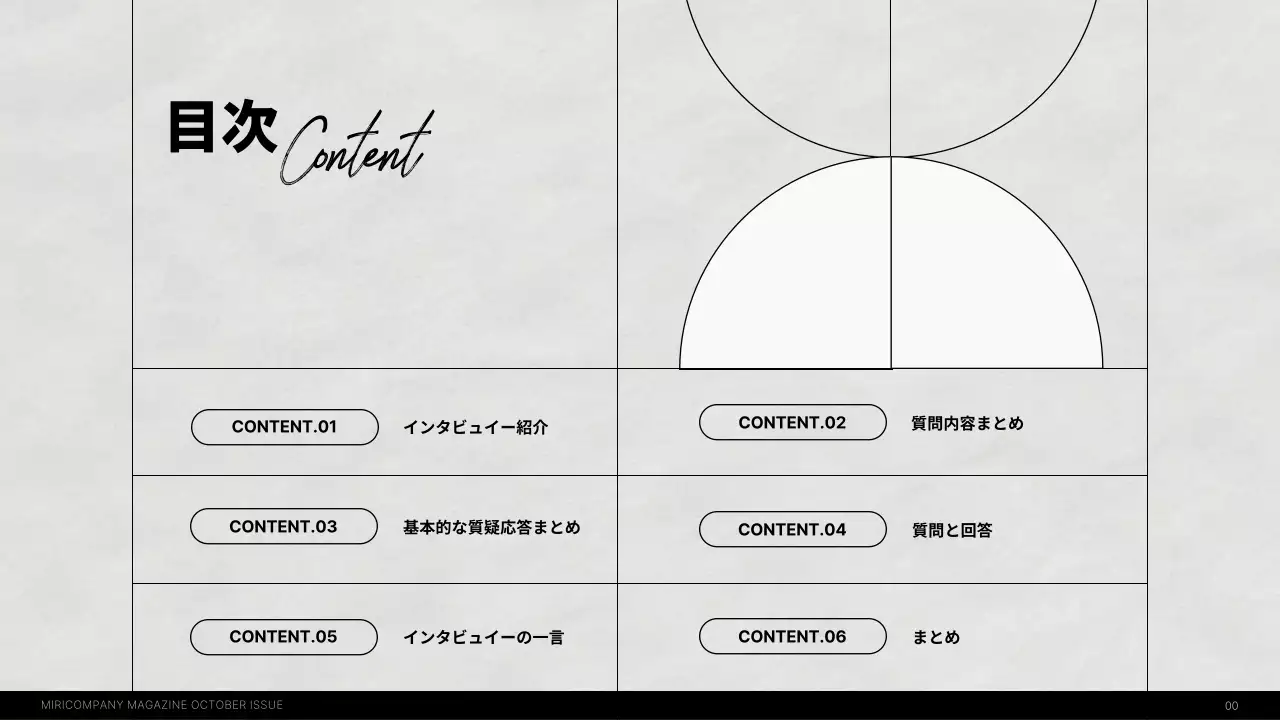 白 モダン インタビュー 社内報 プレゼンテーション