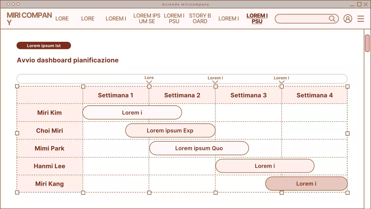 Briefing di design di pagina web semplice in beige e bianco