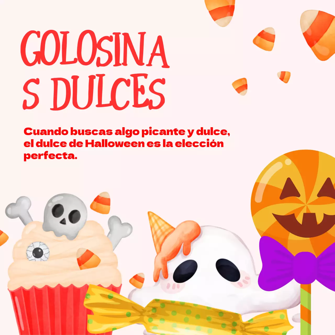Promociona los disfraces de Halloween de moda en blanco y naranja