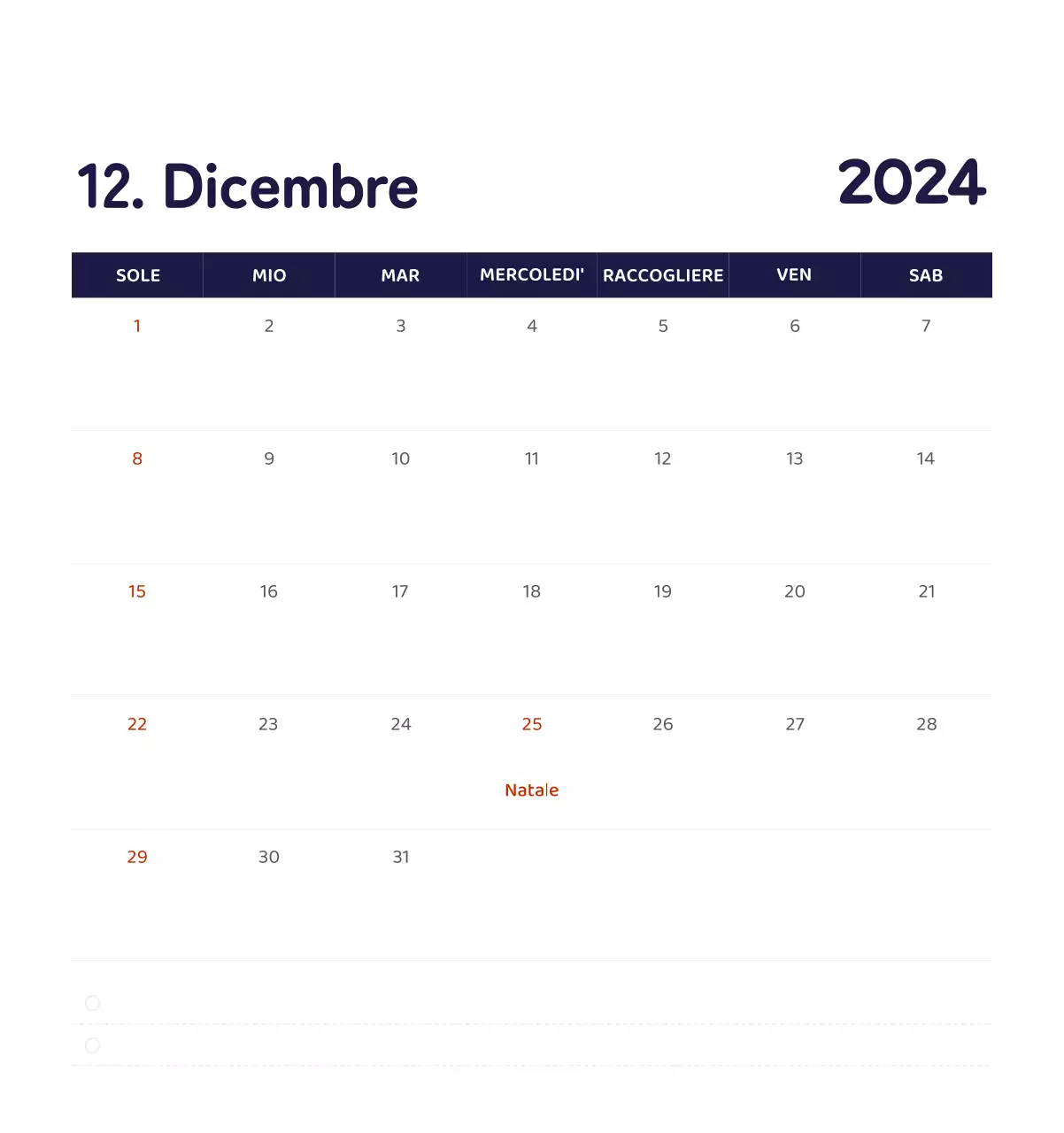 Un calendario con illustrazioni colorate ed emozionali