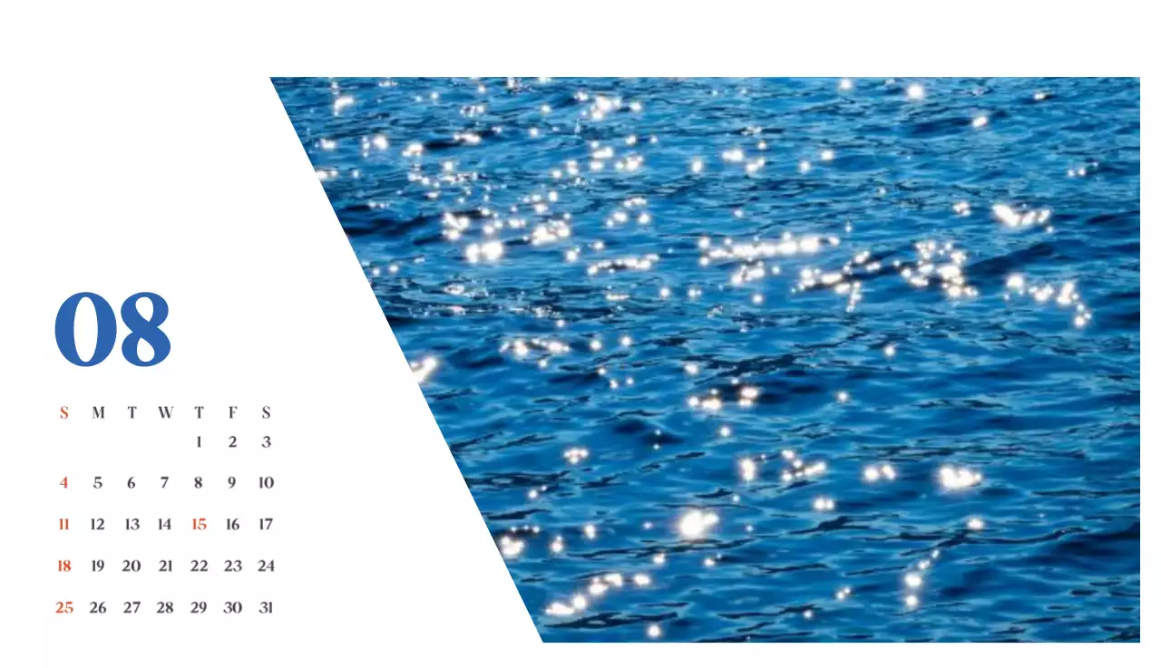 Krankenhauskalender mit saisonalen Landschaftsfotos