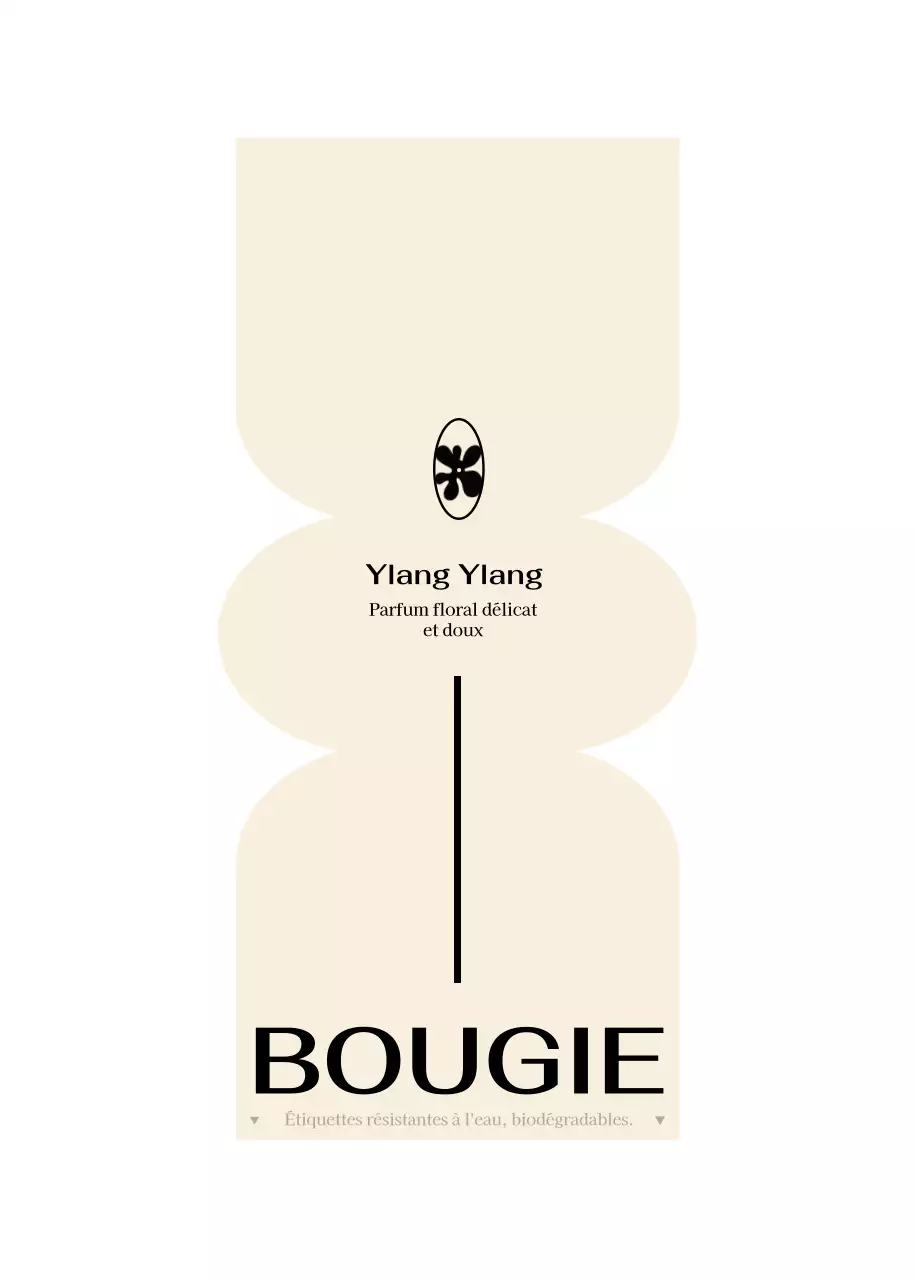 Bougie aux formes uniques en jaune et rose