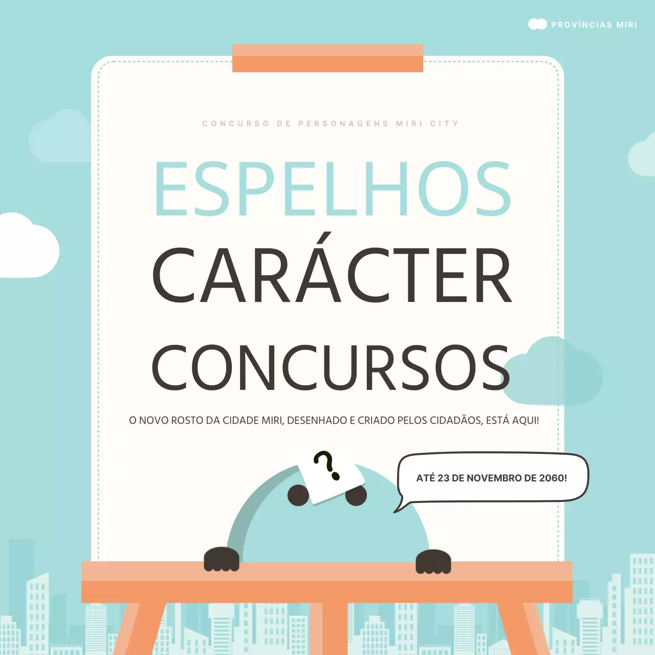 Promover um concurso de carácter simples em menta e marfim