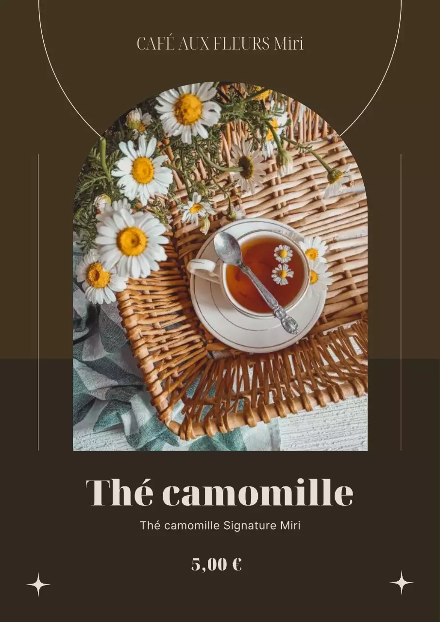 Présentation de la carte des thés d'automne de Brown, chaleureuse et émouvante