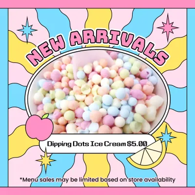 Colorful Retro Ice Cream Promotion Social Media Post