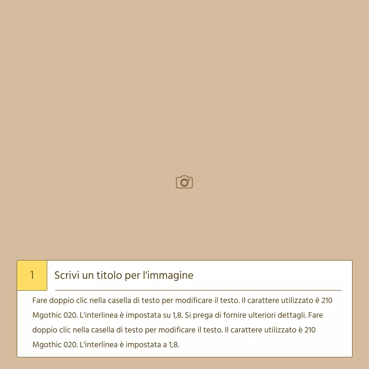 Una semplice presentazione di prodotto per lo storytelling in giallo e beige