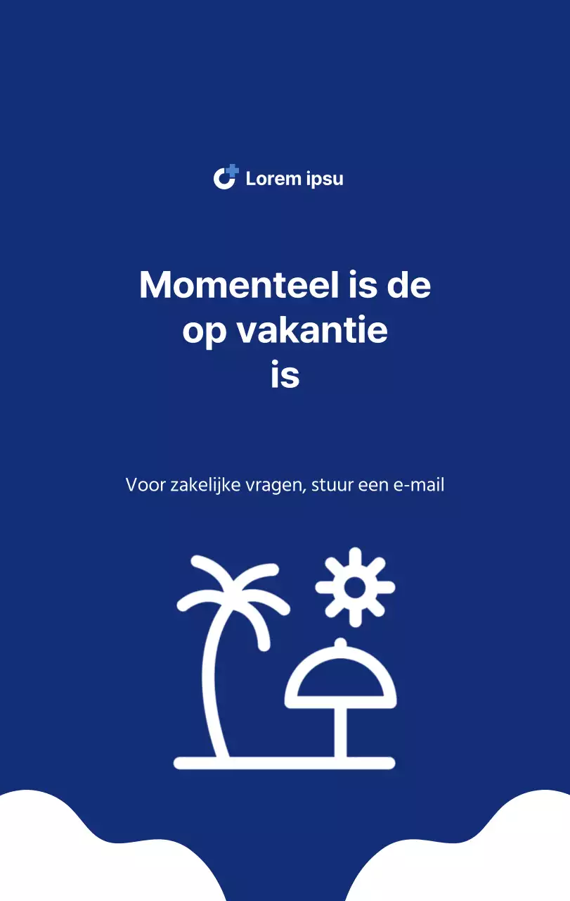 Eenvoudige kalender met strakke illustraties in blauw