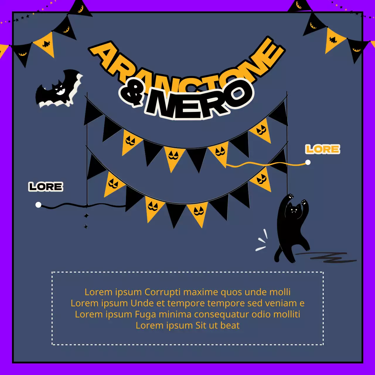 Promuovere fantastiche idee di decorazione per Halloween in viola e arancione