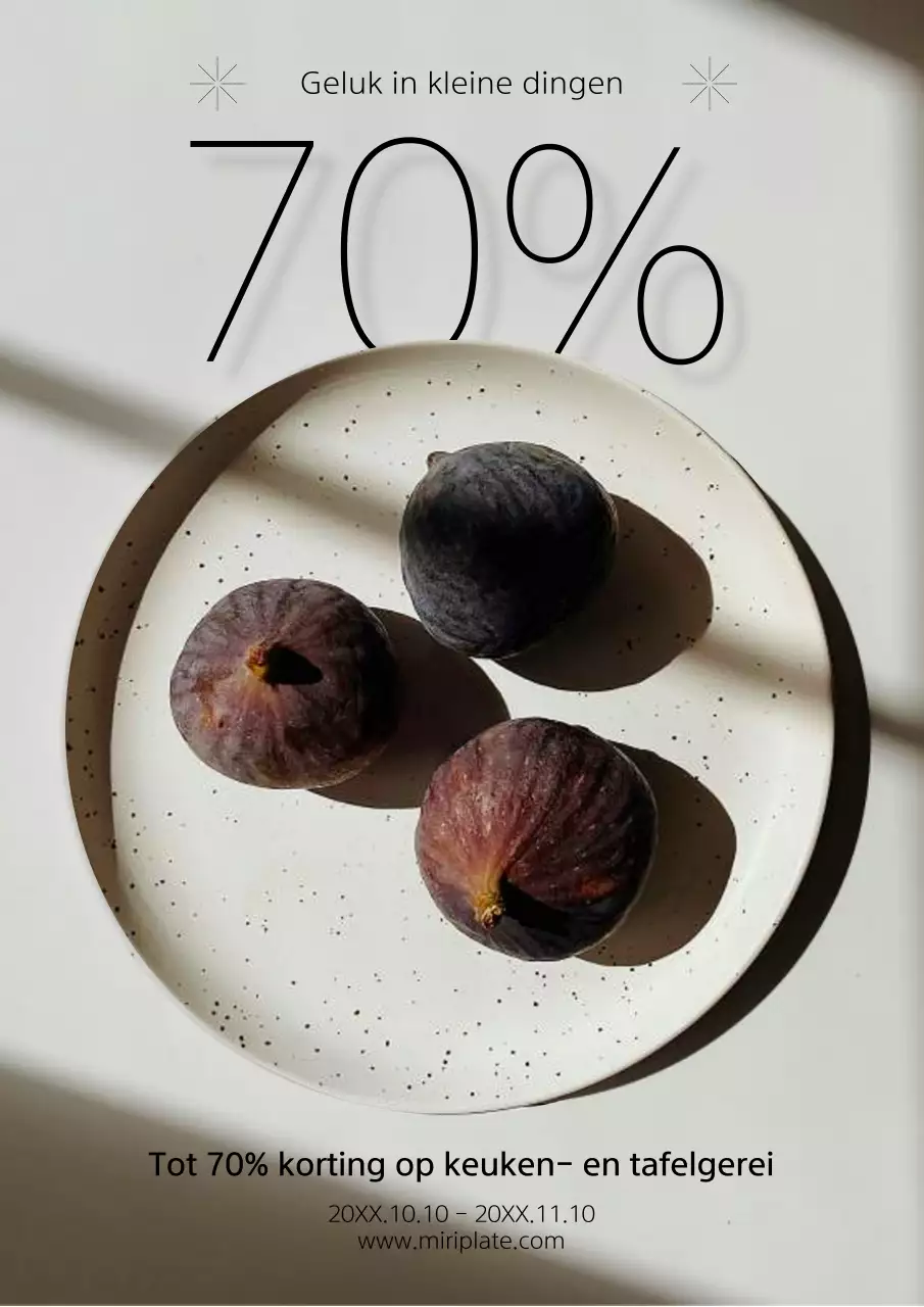 Promoot een moderne uitverkoop in ivoor en zwart