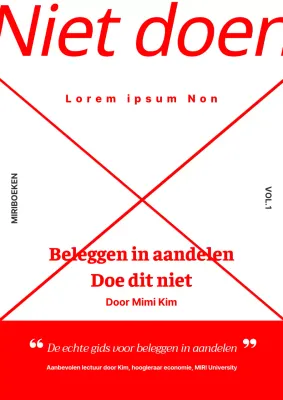 Basis boekomslag beleggen in aandelen in rood en wit