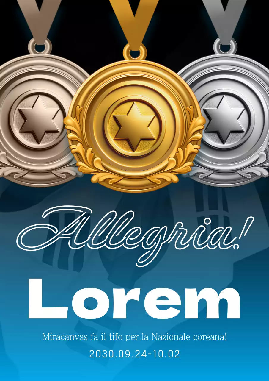 Una lussuosa pubblicità del tifo per i Giochi Asiatici in blu e nero