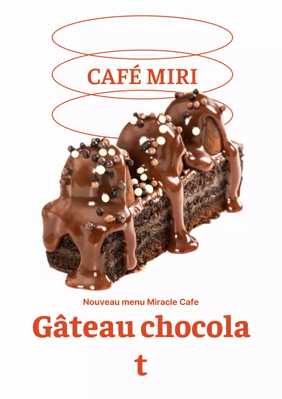 Promouvoir un simple dessert de café à l'orange