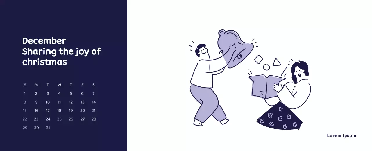 Lịch với hình ảnh minh họa đầy cảm xúc với nhiều màu sắc khác nhau