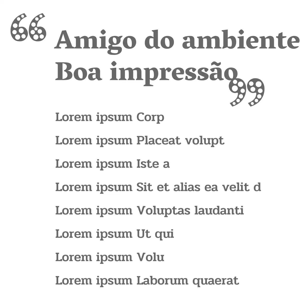 Promover a proteção ambiental com um tipo de letra ambiental simples, branco e cinzento