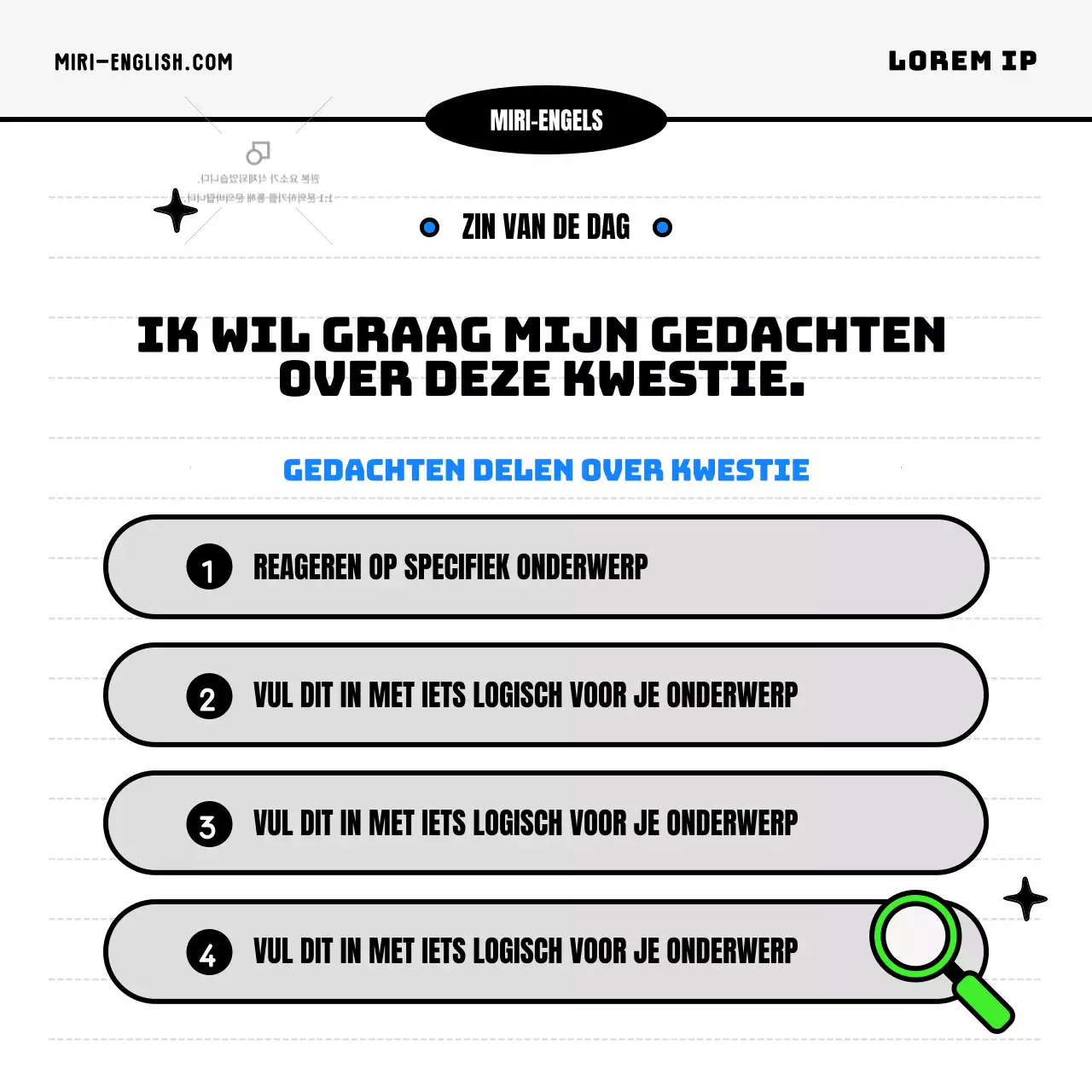 Kitscherig blauw en chartreuse zakelijk Engels promoten