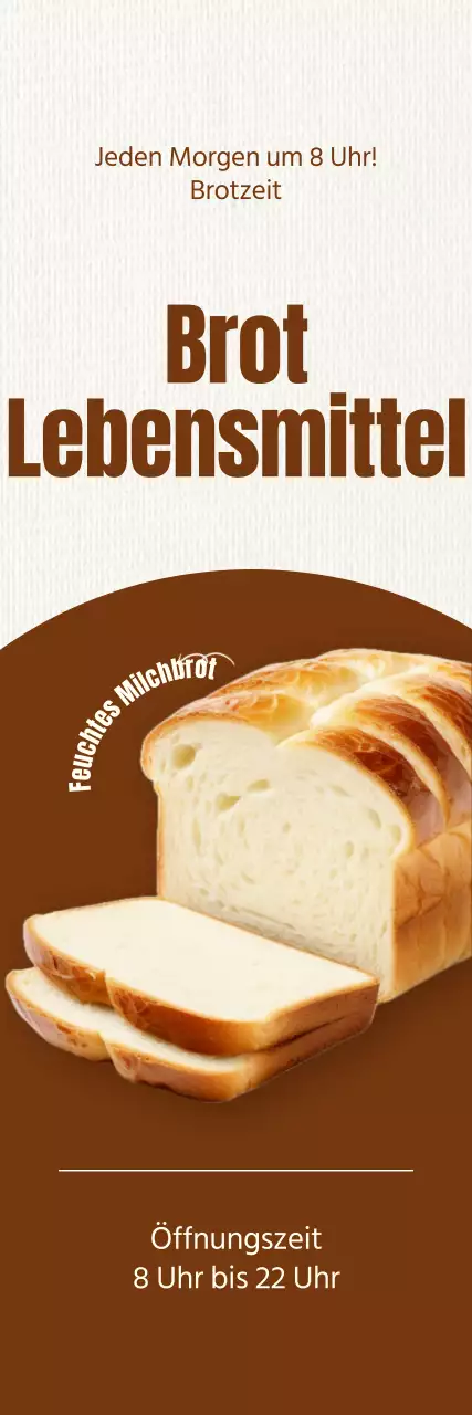 Werben Sie für ein klares, herbstliches Bäckerei-Menü mit Brauntönen