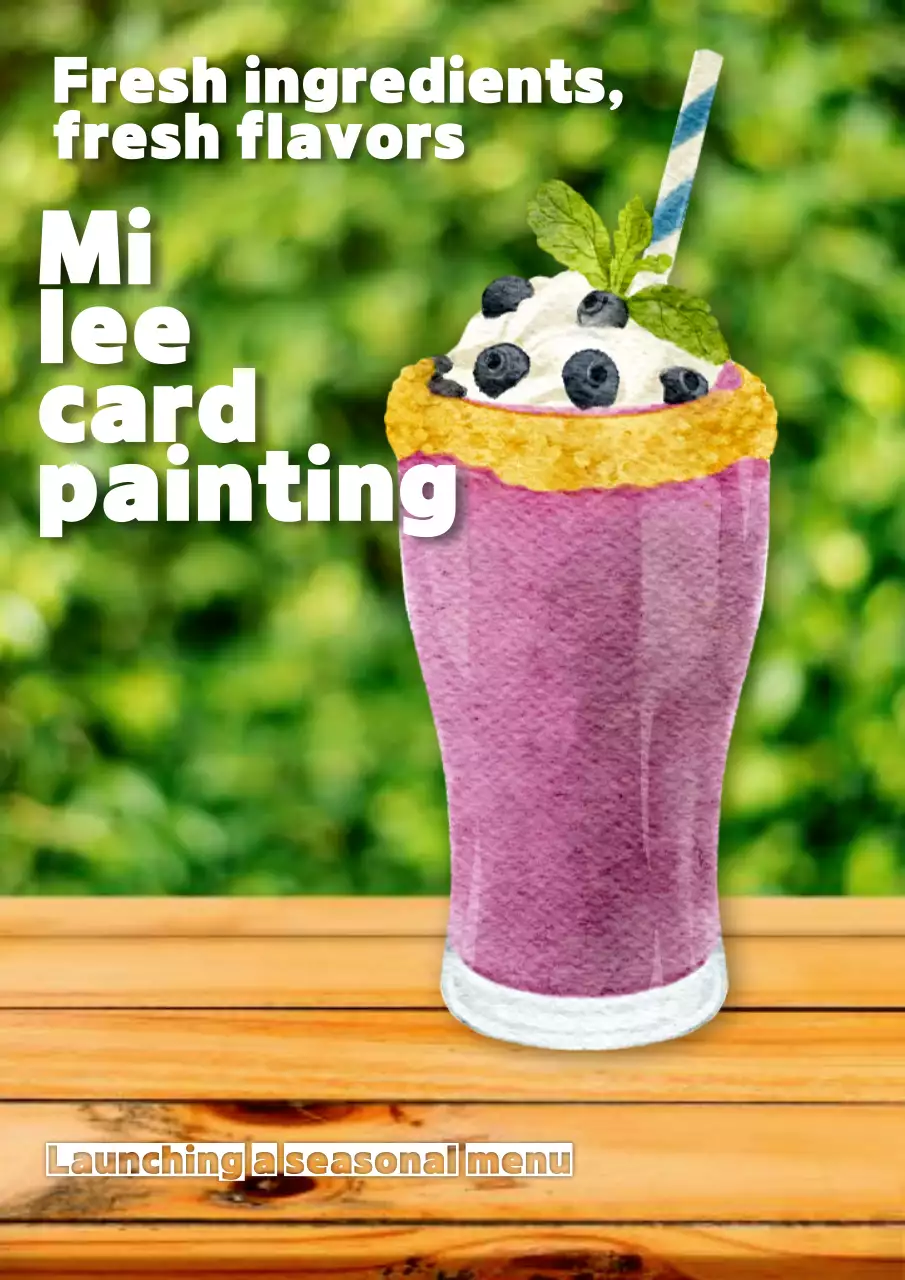 Purple Trendy Smoothie Promotion Poster