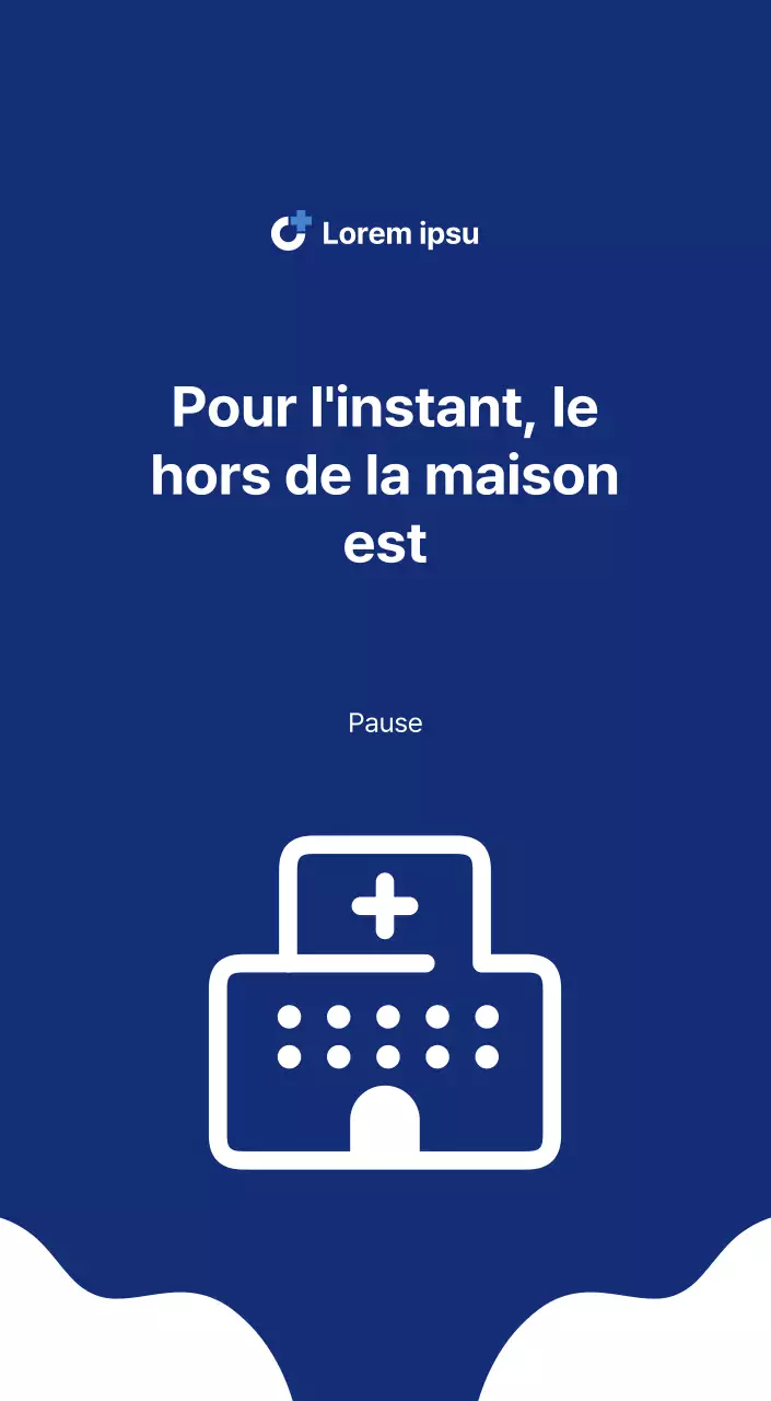 Calendrier simple avec des illustrations épurées en bleu