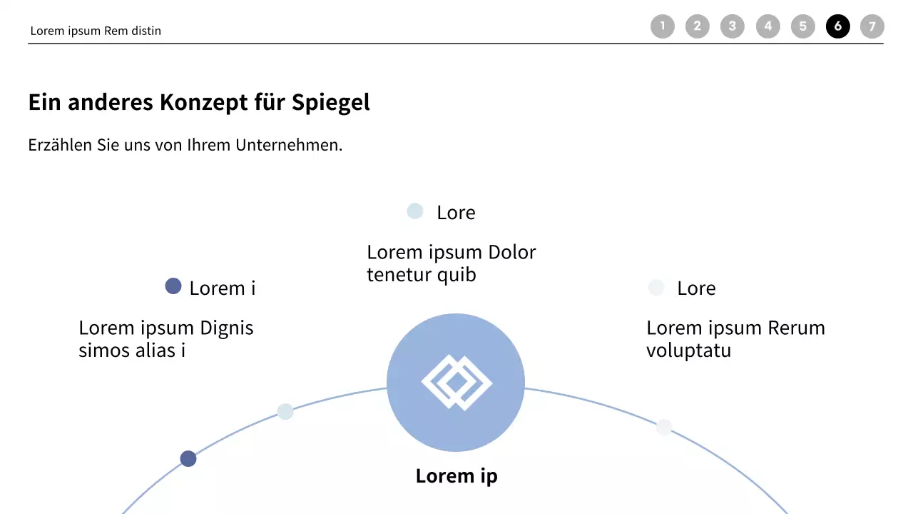 Modernes Meeting Business Firmenprofil in blau