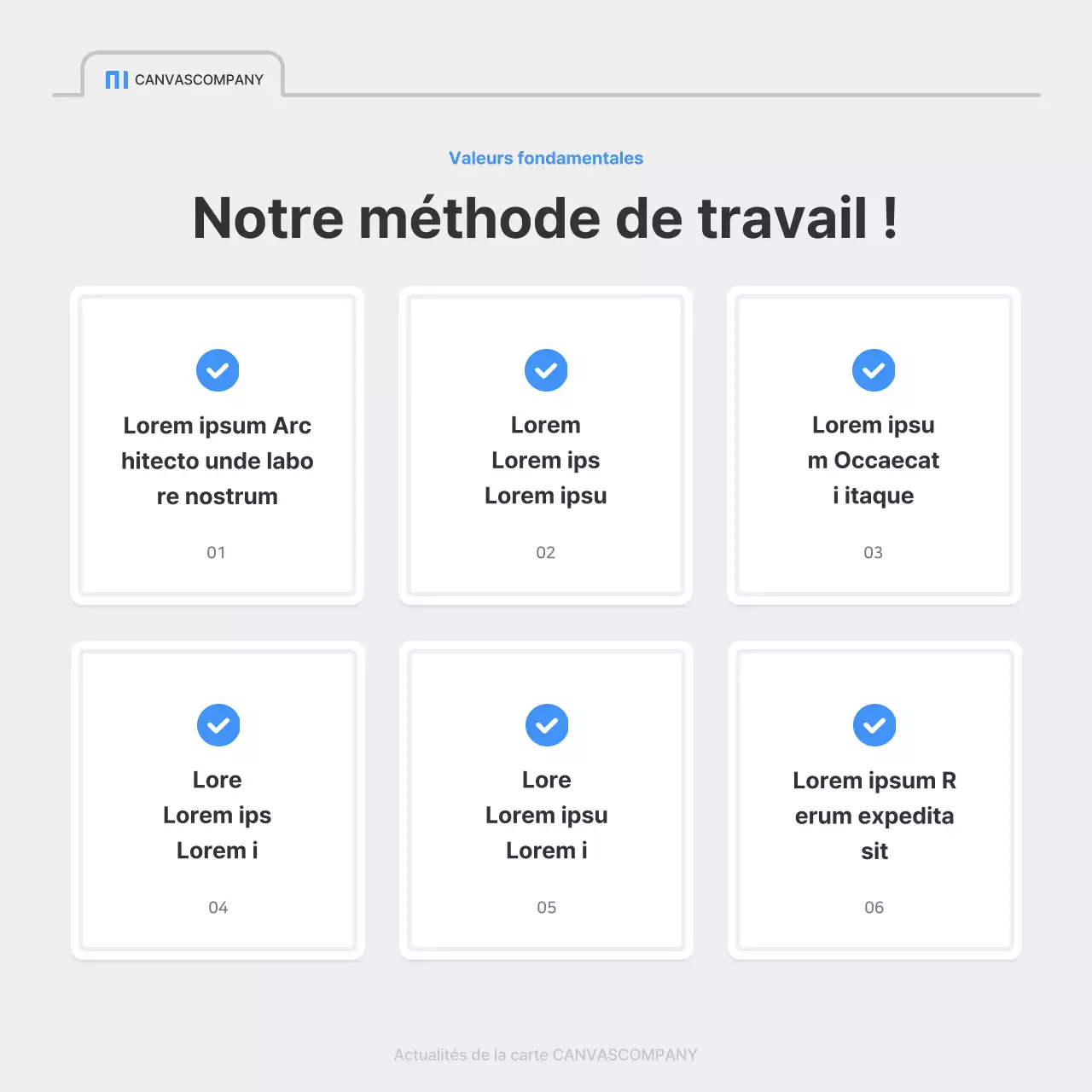 Une simple annonce d'emploi d'entreprise en bleu et gris