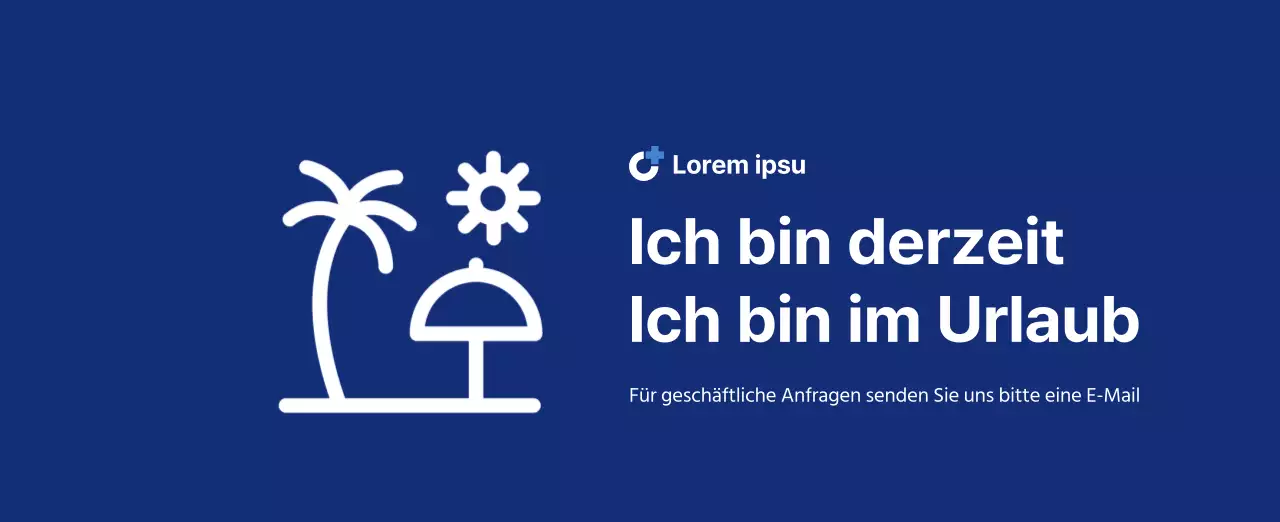 Einfacher Kalender mit klaren Illustrationen in Blau