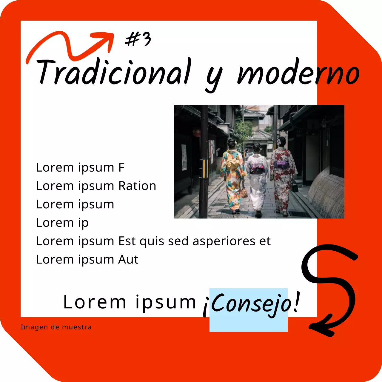 Promoción de viajes japonesa en rojo