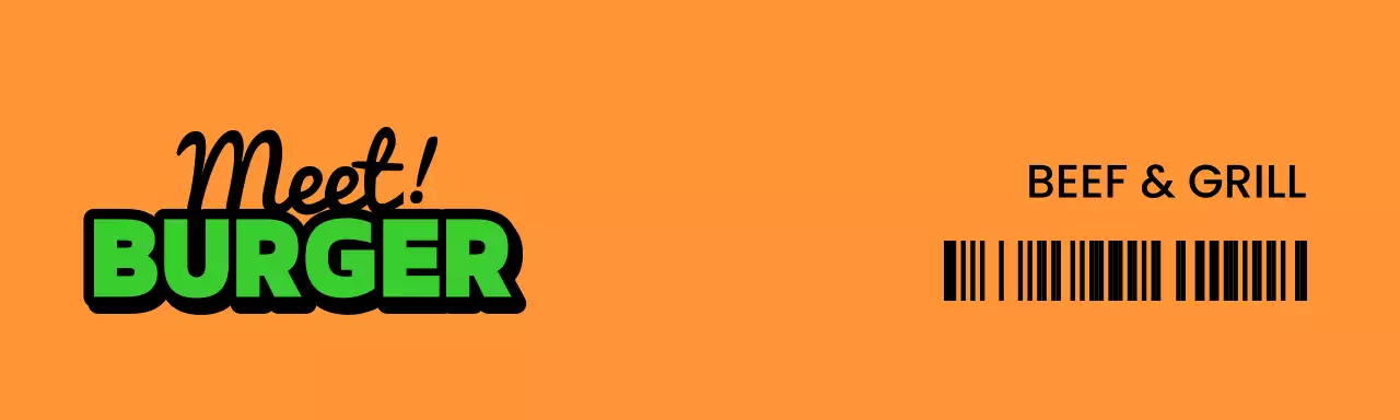 주황색과 초록색의 수제버거 브랜드 굿즈 헤더택