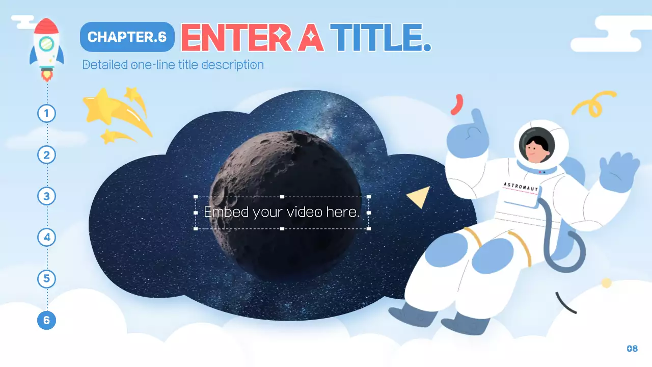 블루 모던 로켓 프리젠테이션