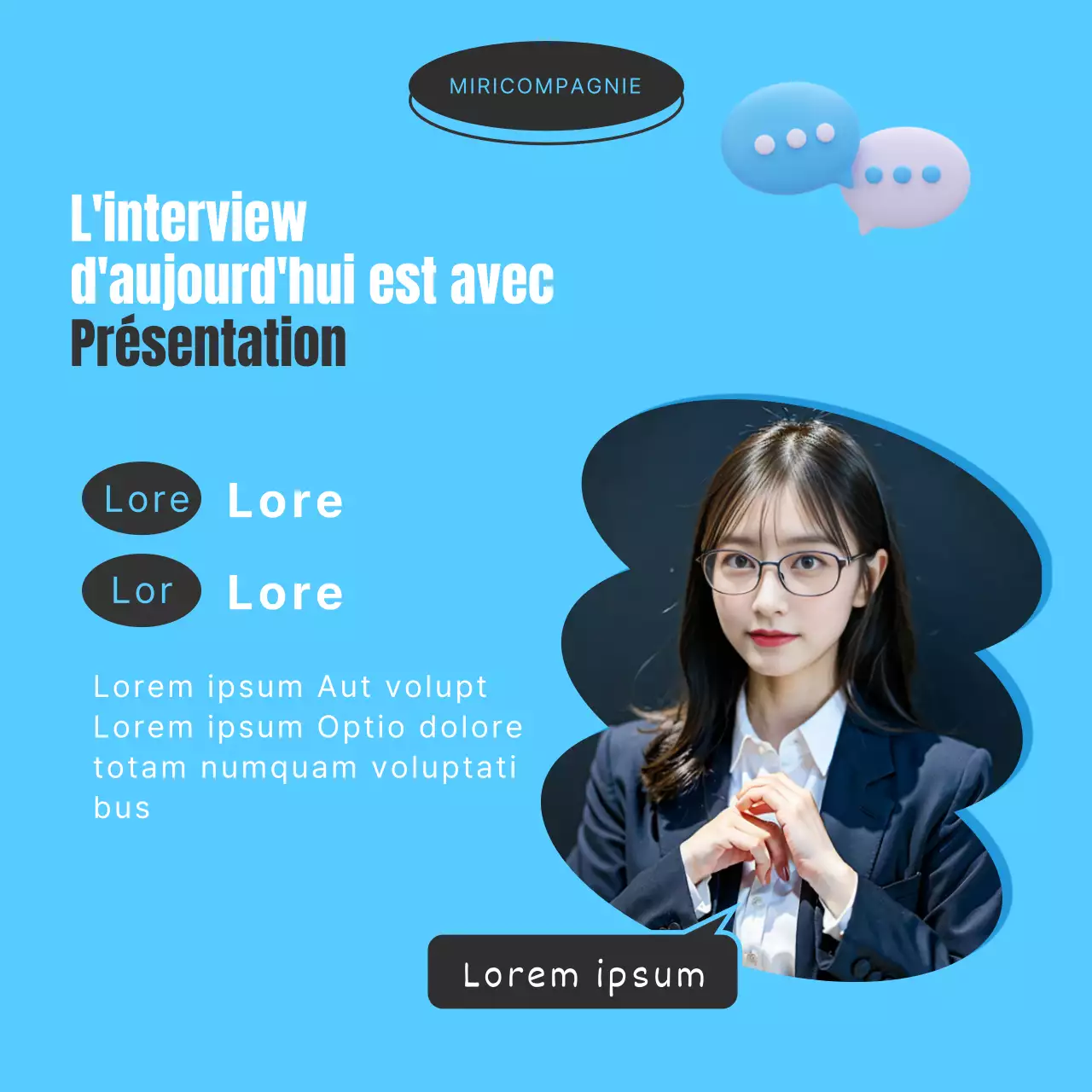 Rapport d'entretien simple bleu clair