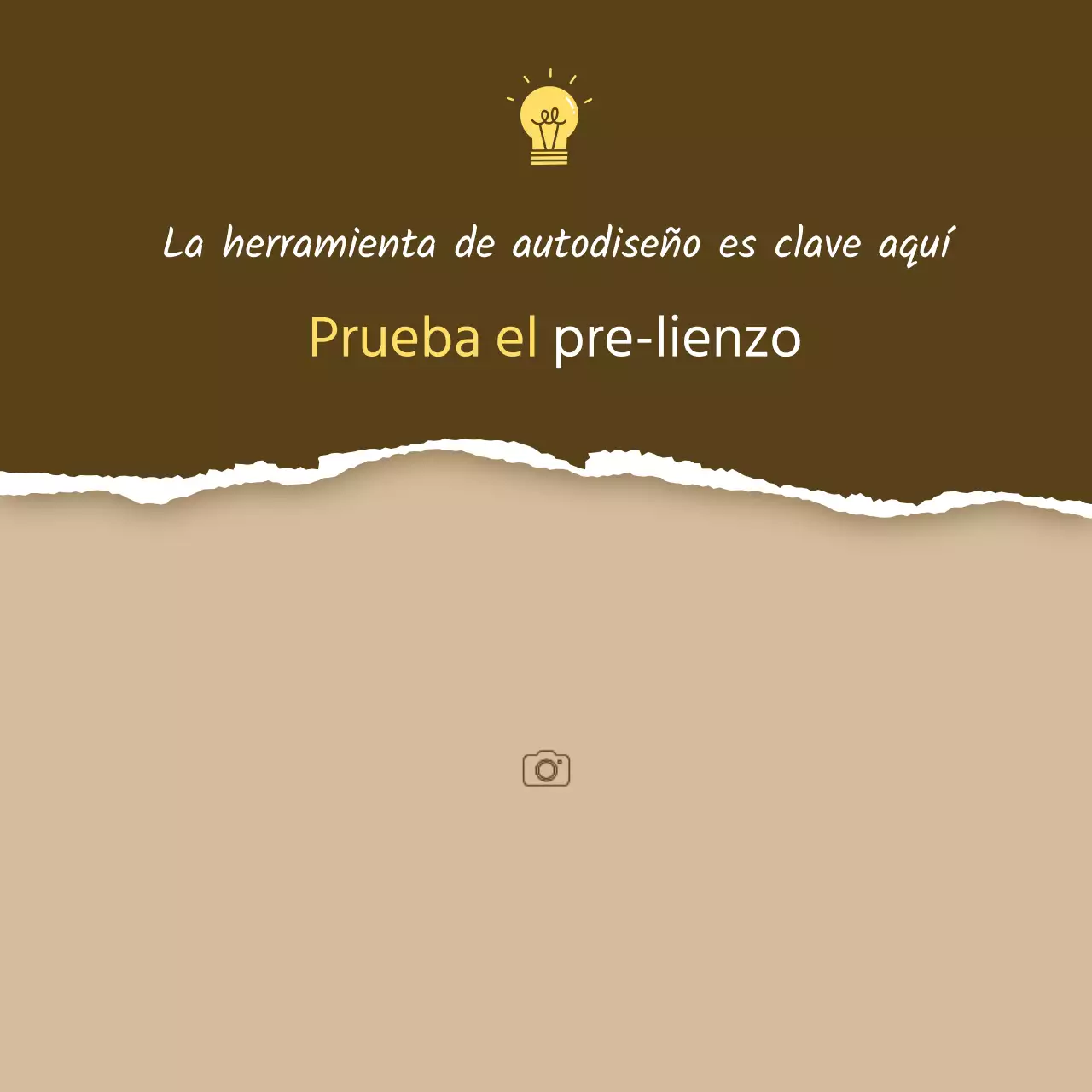 Una sencilla presentación de producto en amarillo y beige