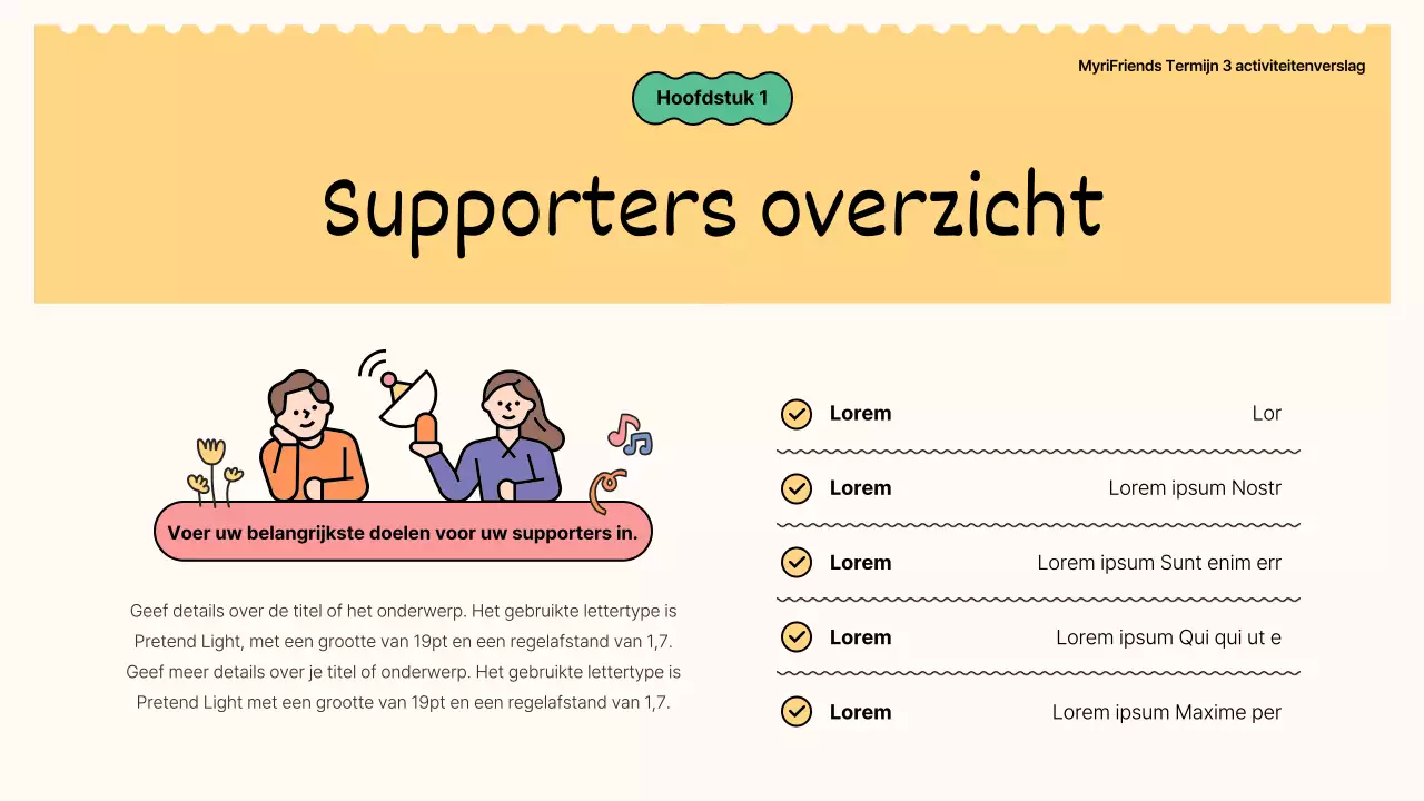  Kitscherige groene en gele verslagen van supportersactiviteiten